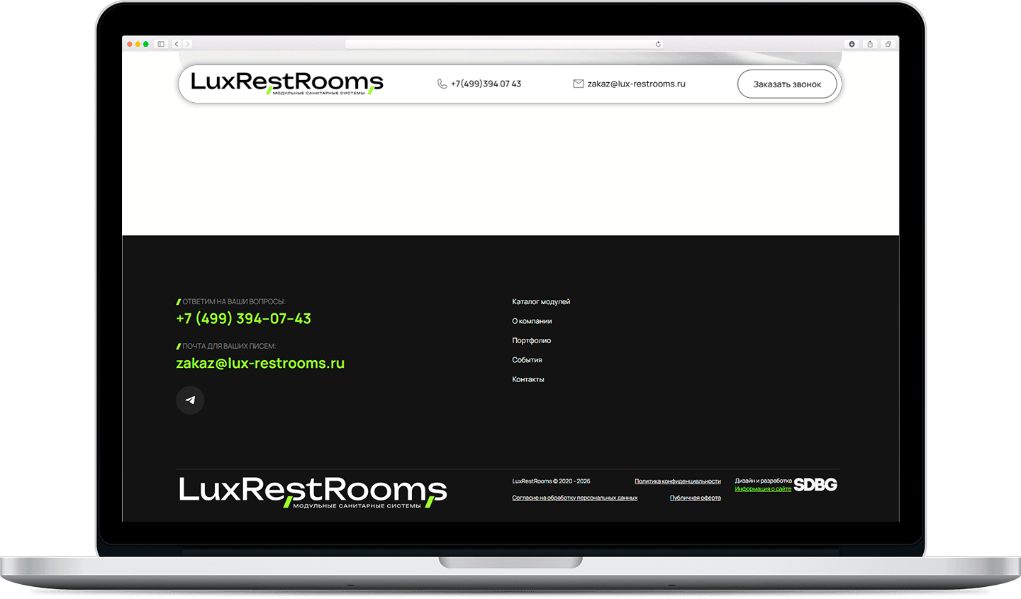 LuxRestRooms desktop
