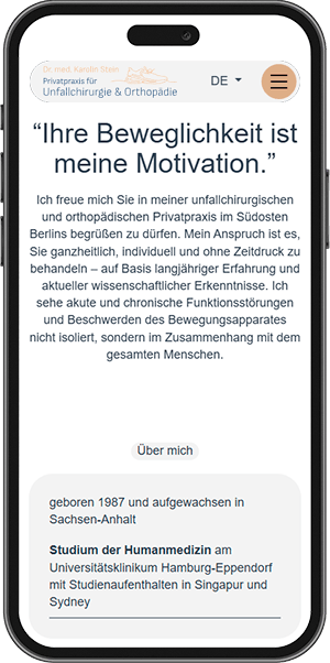 Privatpraxis Dr. med. Karolin Stein мобильная версия сайта