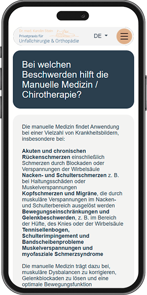 Privatpraxis Dr. med. Karolin Stein mobile