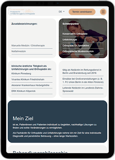 Privatpraxis Dr. med. Karolin Stein tablet