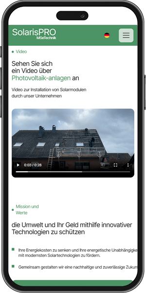 SolarisPRO — на мобильных устройствах