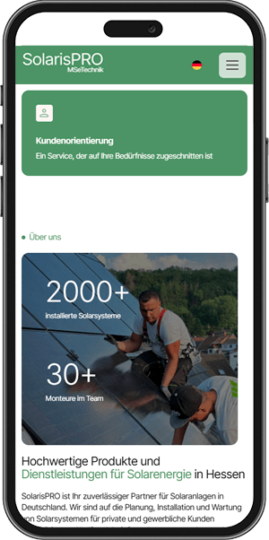 SolarisPRO — на мобильных устройствах