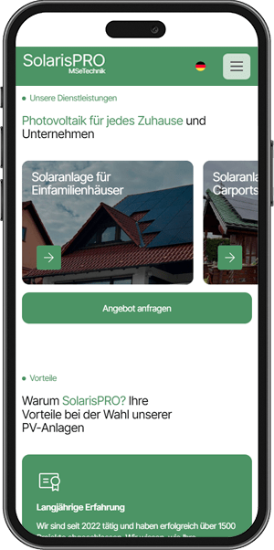 SolarisPRO — на мобильных устройствах