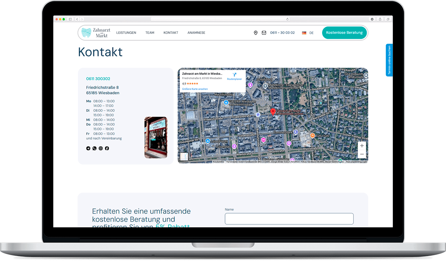 Zahnarzt am Markt desktop