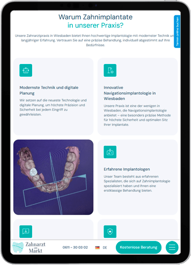 Zahnarzt am Markt tablet