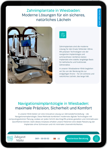 Zahnarzt am Markt tablet