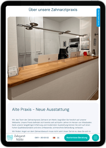 Zahnarzt am Markt tablet