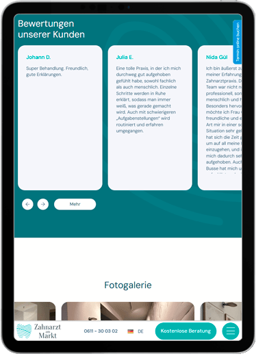 Zahnarzt am Markt tablet