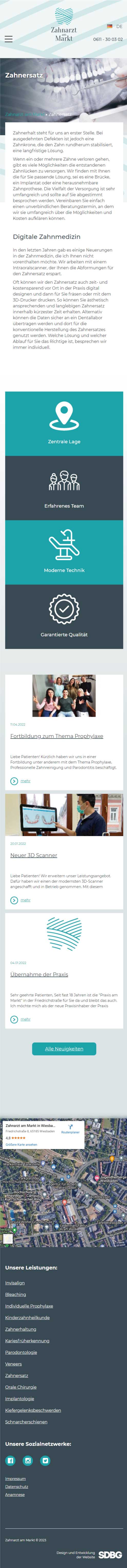 Разработка сайта стоматологической клиники «Zahnarzt am Markt»